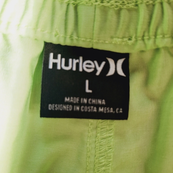 Hurley One And Only Solid Volley Boardshort 17" Lime Green Shorts Size Large - Picture 10 of 12